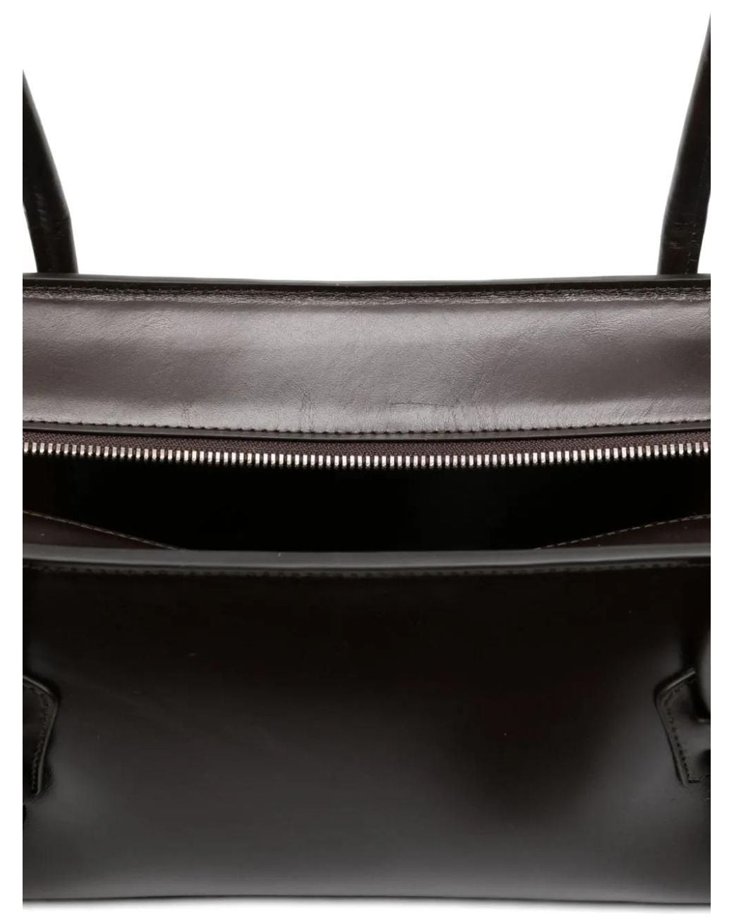 Hereu Black Fleca Leather Shoulder Bag