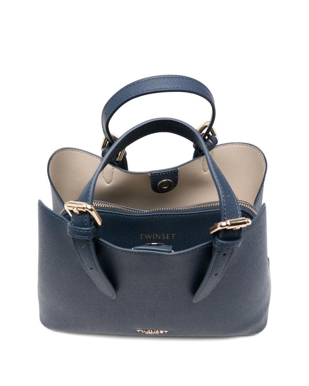 Twinset Blue Buckle-Detail Tote Bag