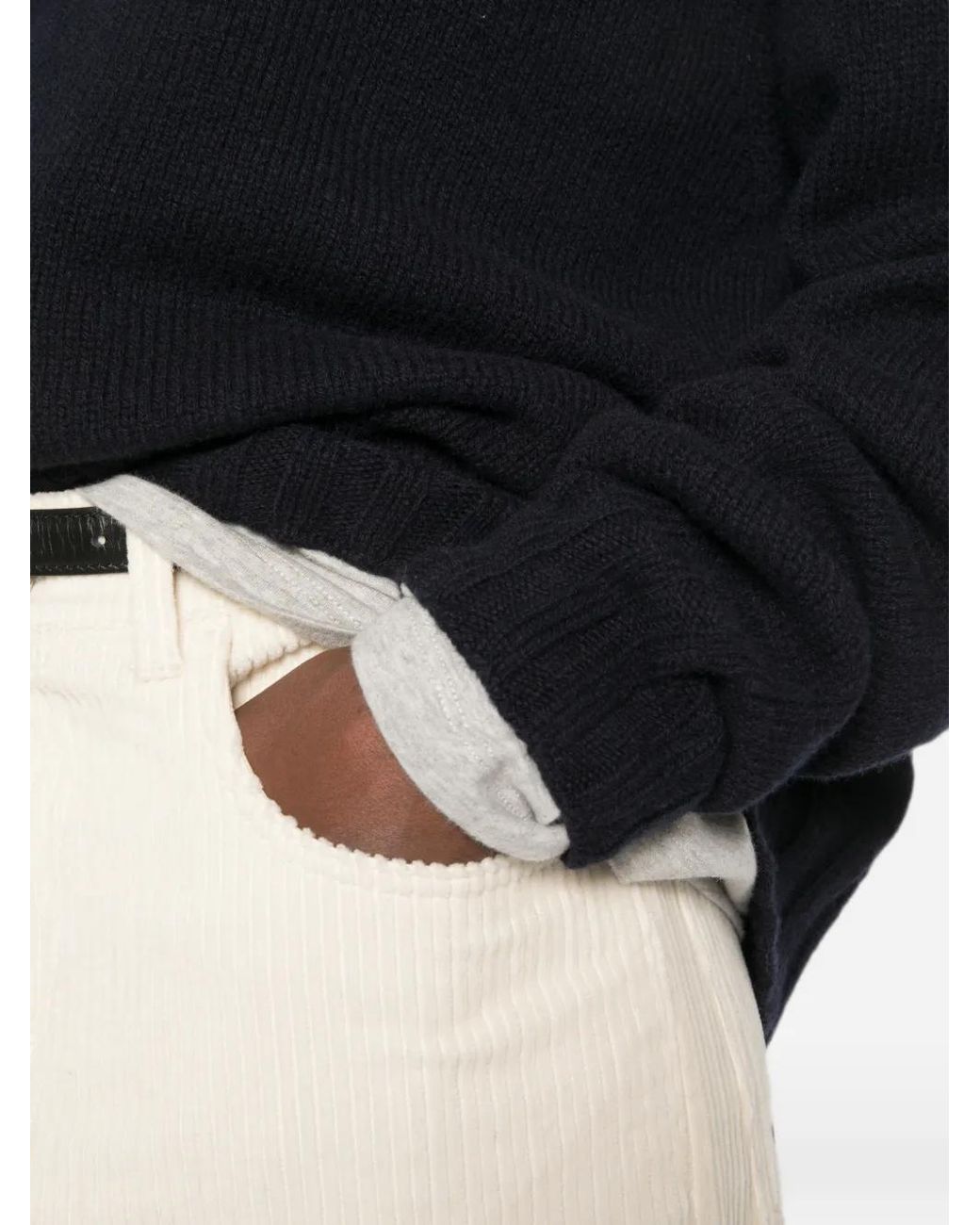 Alysi Black Ribbed-Knit Sweater