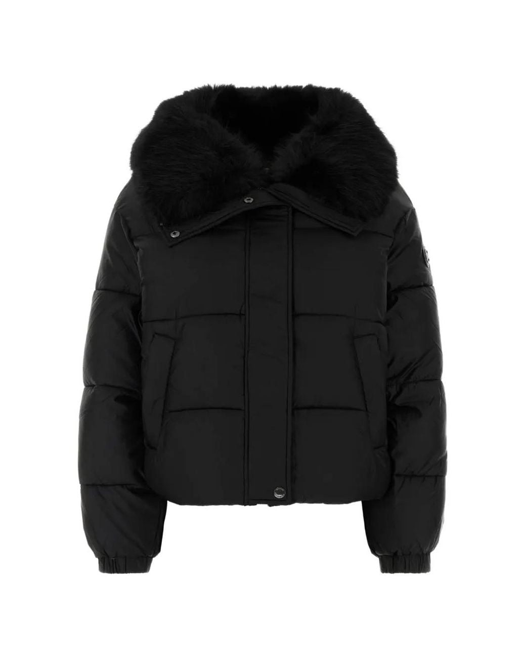 MICHAEL Michael Kors Black Faux-Fur Collar Padded Jacket