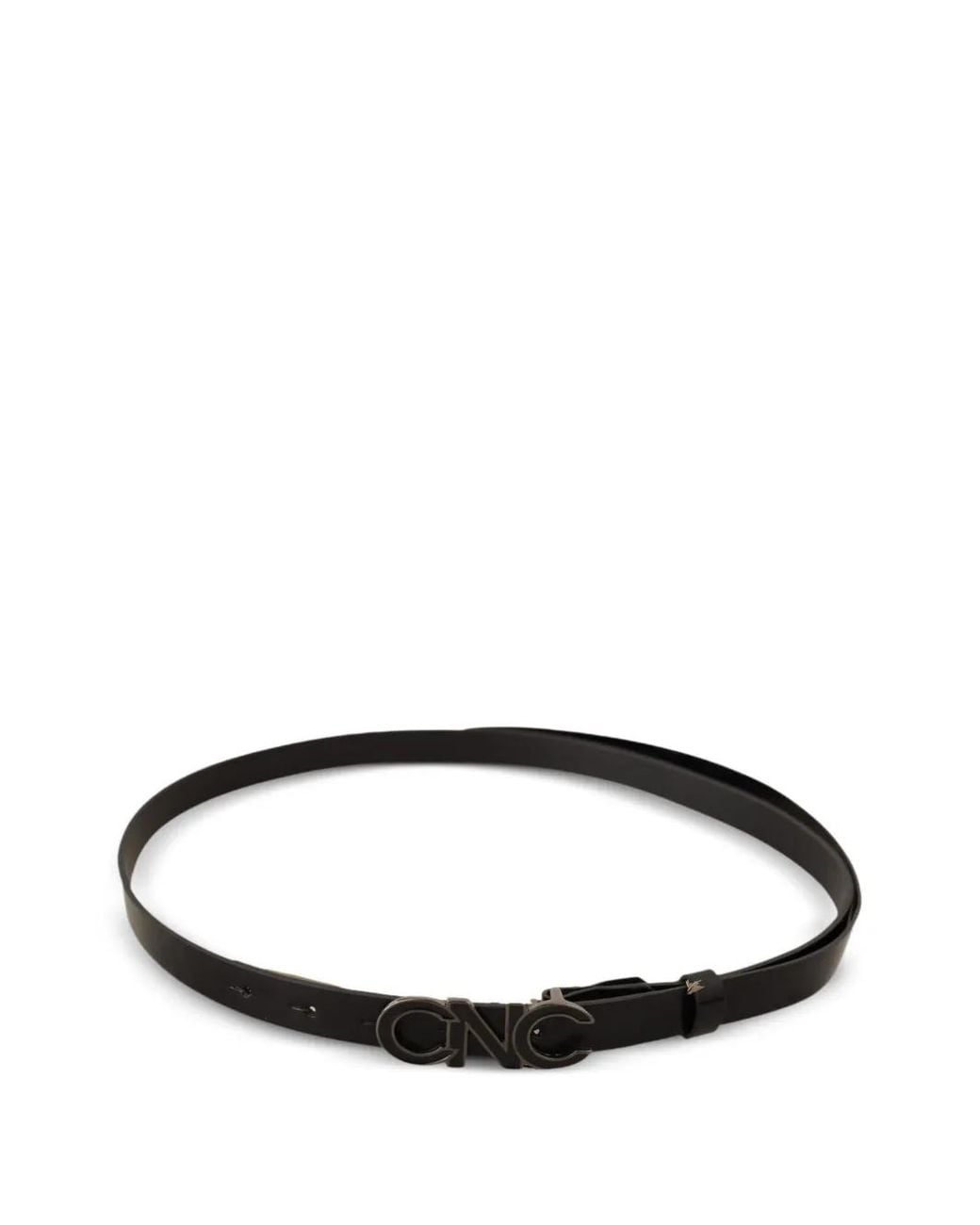 CoSTUME NATIONAL Black Cnc Logo-Buckle Belt