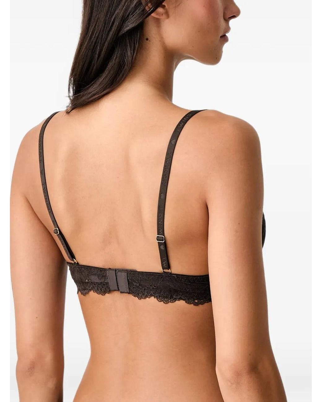 Twinset Black Lace-Trim Push-Up Bra