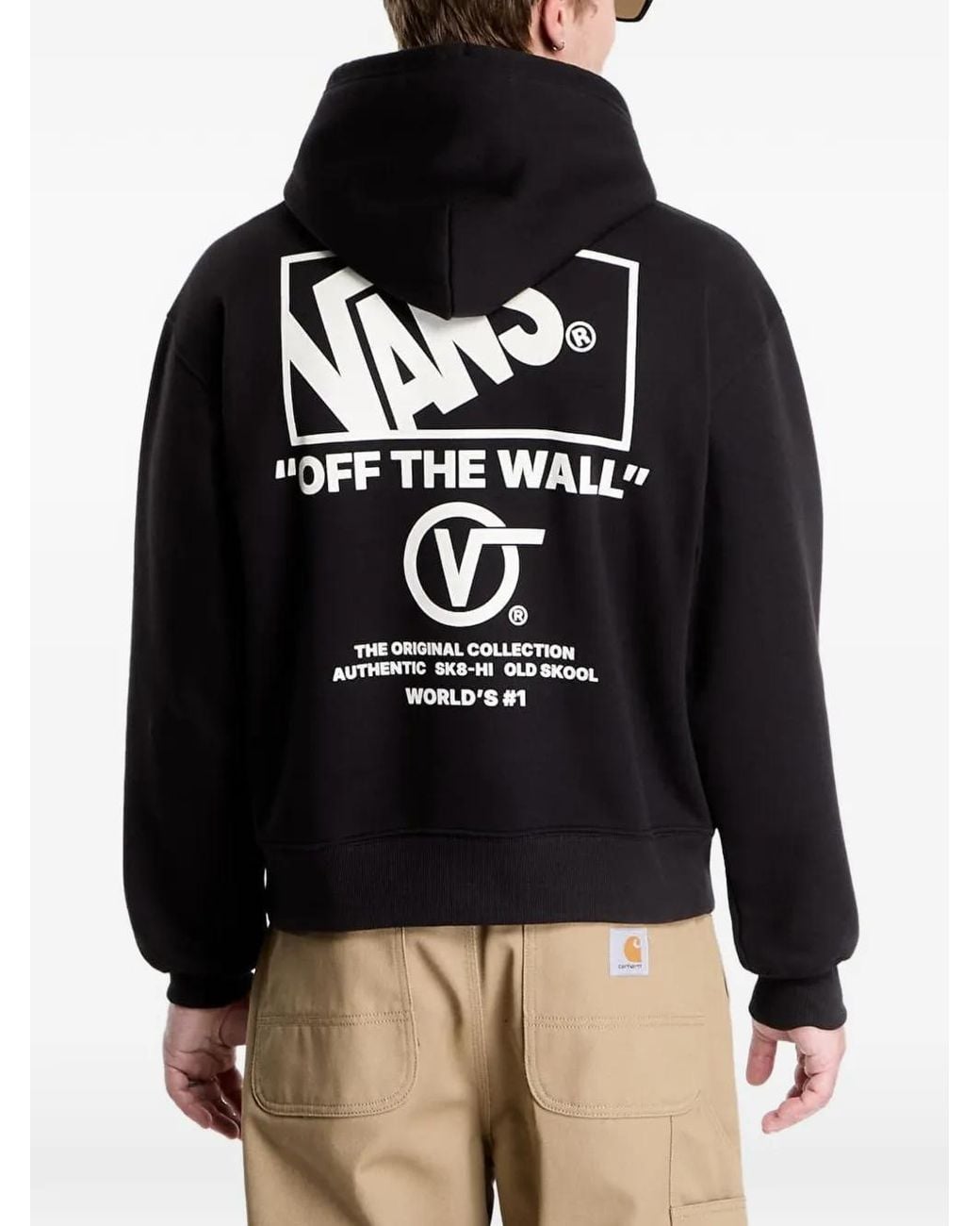 Vans Black Stacked Hi Pullover Hoodie for men
