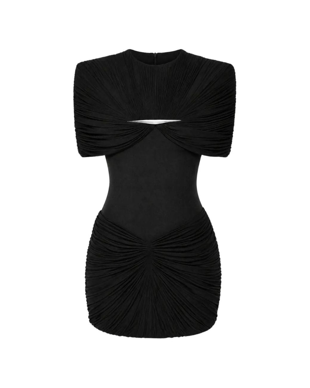 Chats by C.Dam Black Draped Mini Dress