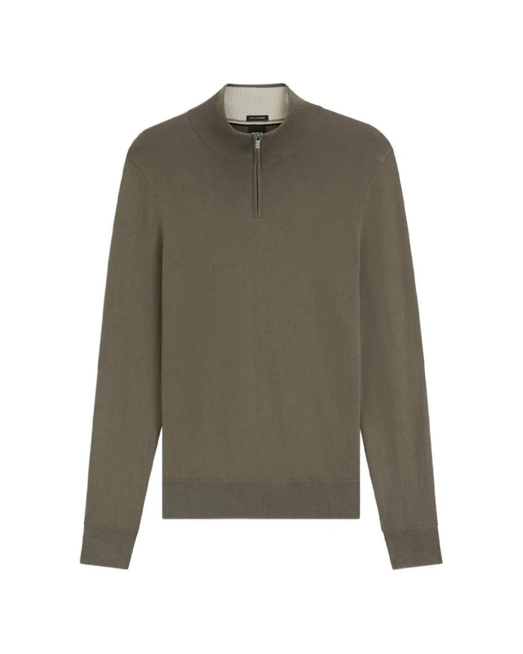 Boss Green Zip-Up High-Neck Sweatshirt for men