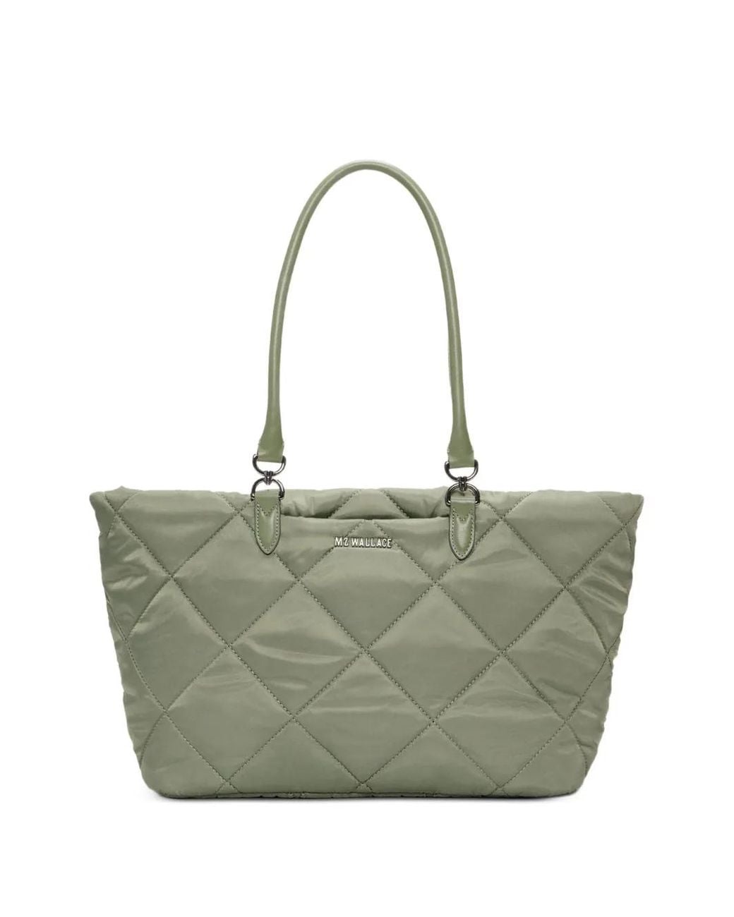 MZ Wallace Gray Sac À Main Madison Matelassé Médium