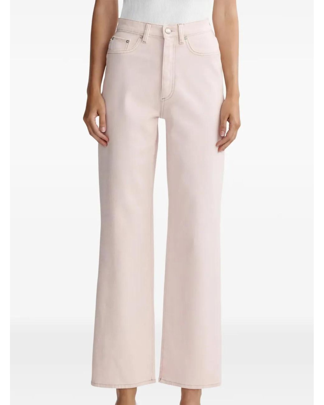 DL1961 Pink Karmine Wide-Leg Jeans