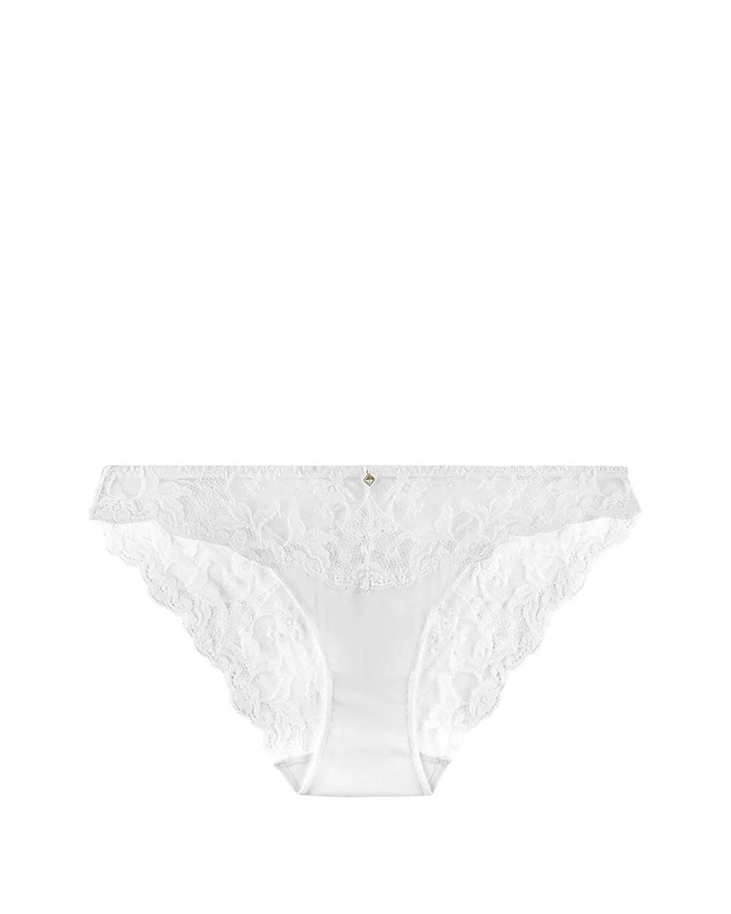 Aubade White Kiss Of Love Lace-Trim Briefs