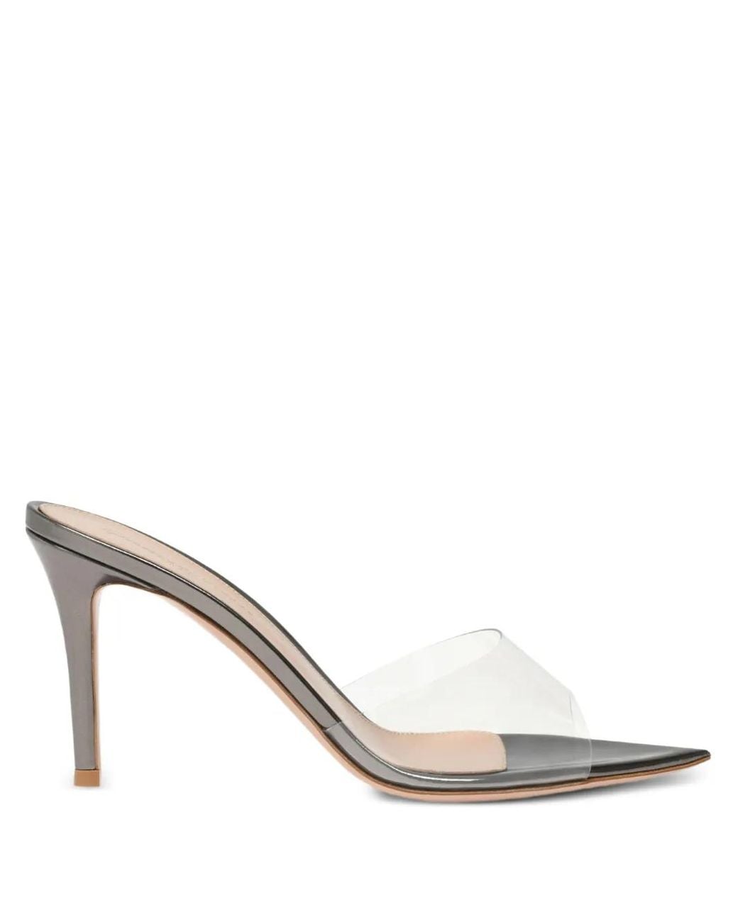 Gianvito Rossi White 85Mm Elle Pointed-Toe Sandals