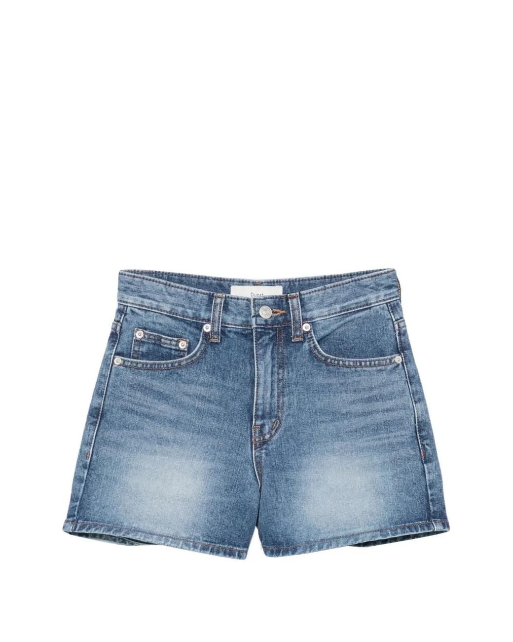 DUNST Blue Faded Denim Shorts