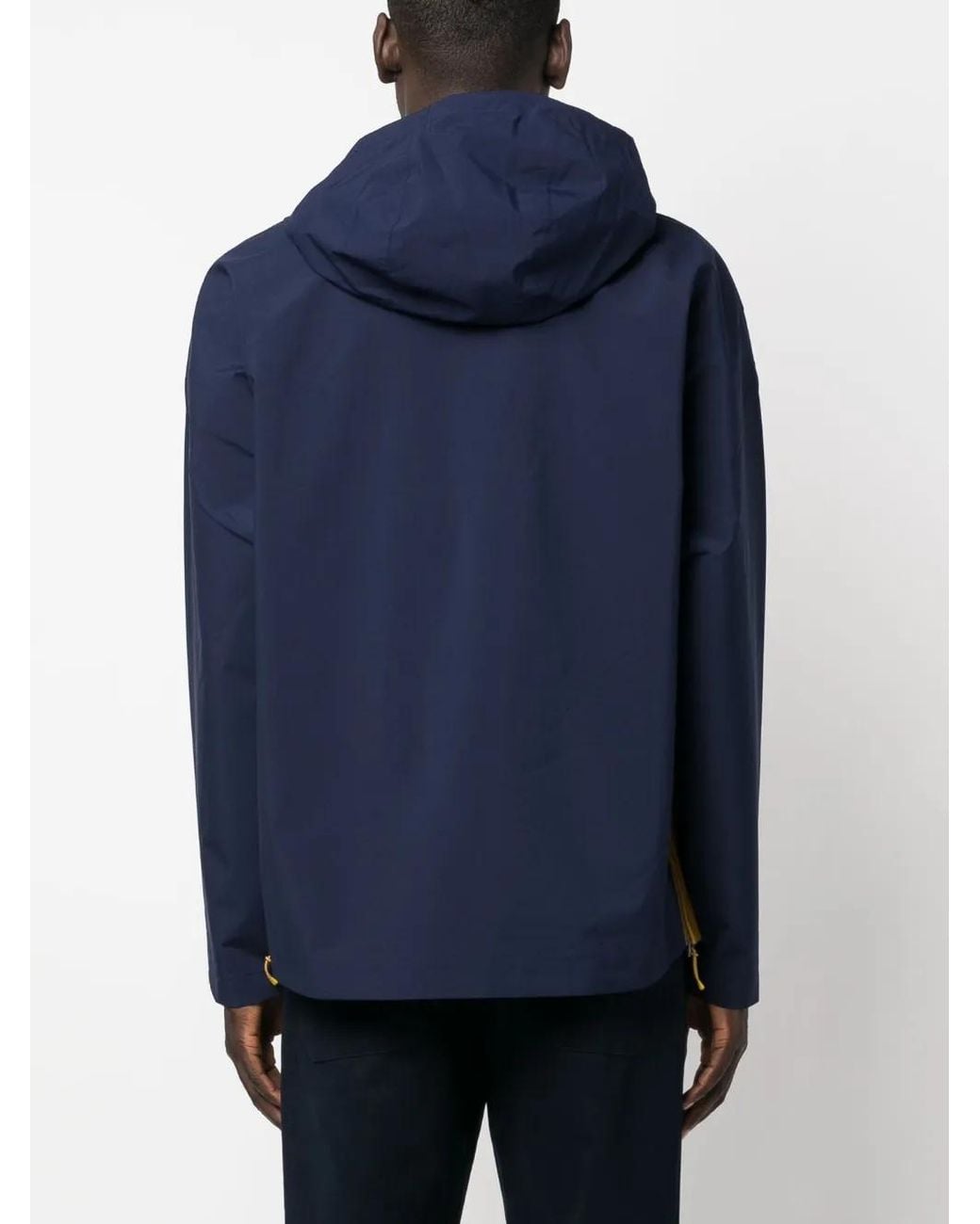 COTOPAXI Blue Colour-Block Hooded Windbreaker for men