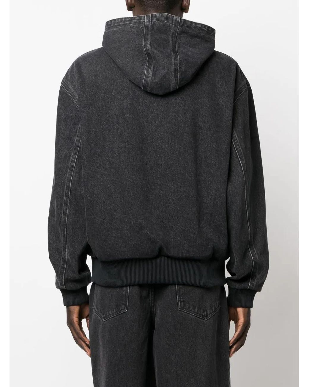 Givenchy Black Distressed-Effect Cotton Hooded Jacket for men