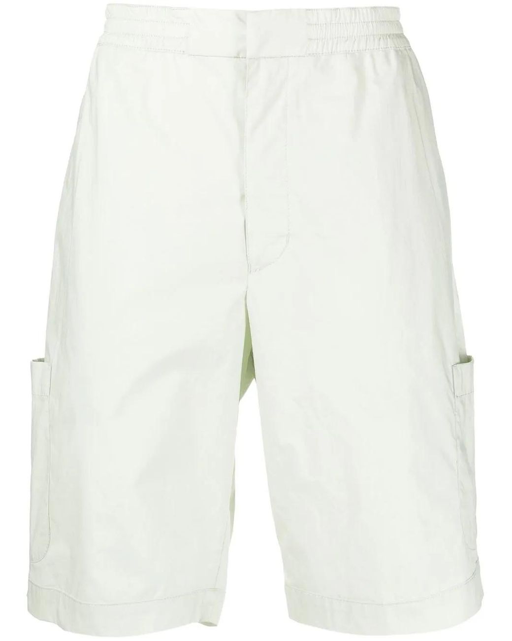 Ambush White Elasticated-Waist Cotton Bermuda Shorts for men