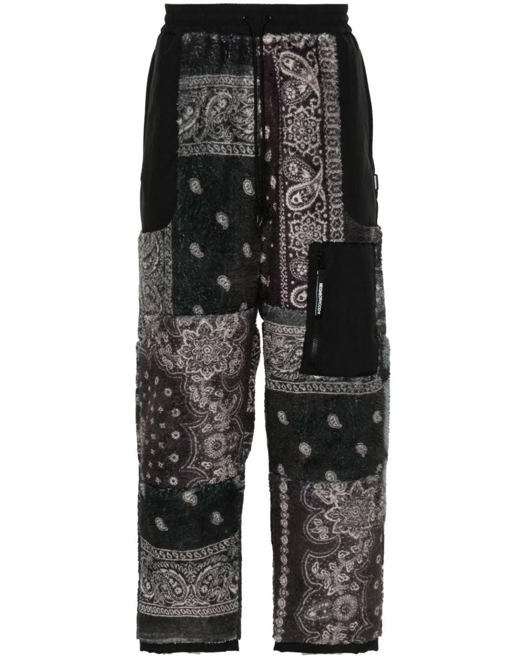 Neighborhood Black Bandana-print Fleece Track Pants - Men's - Polyester for men