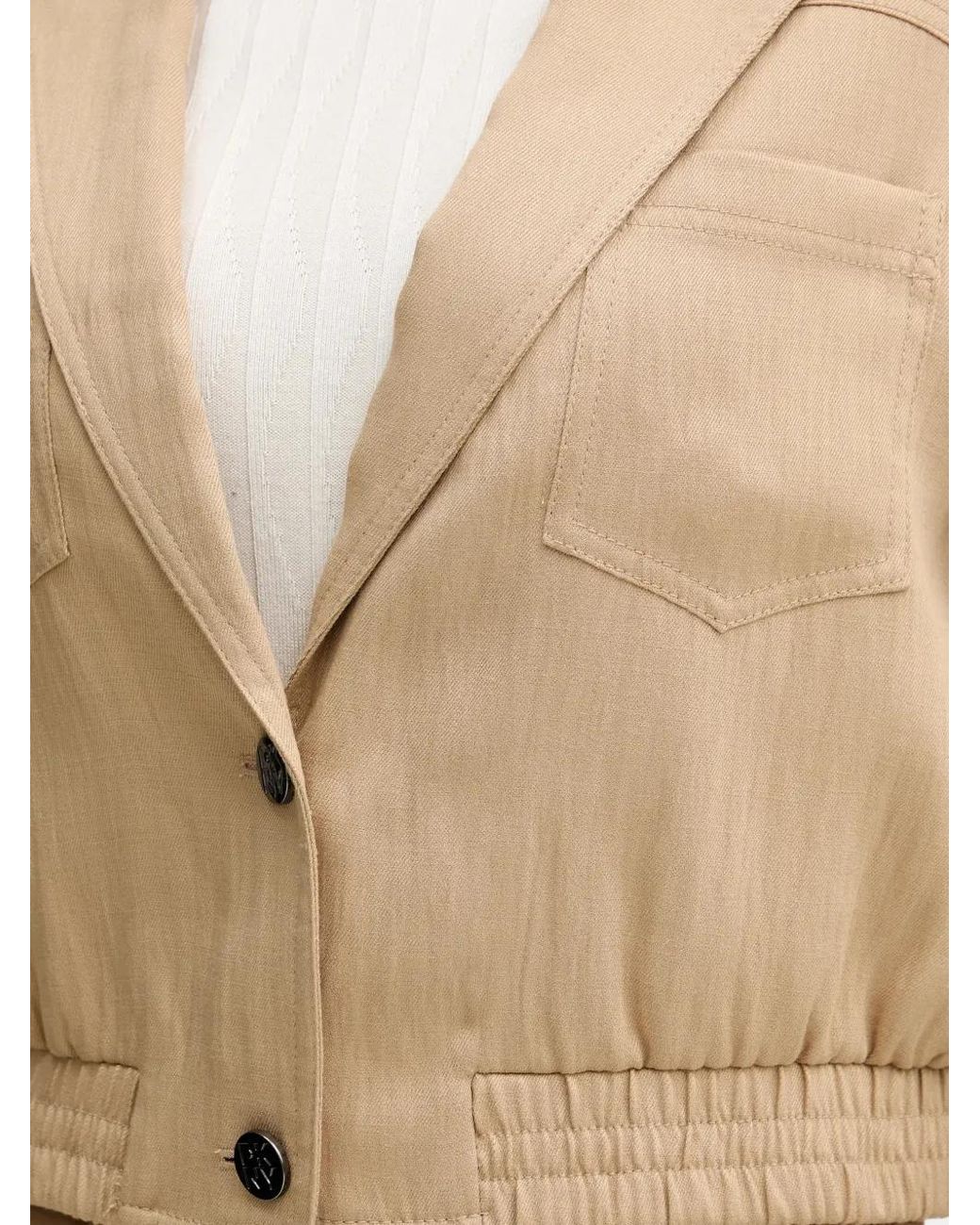 DKNY Natural Chest-Pockets Jacket