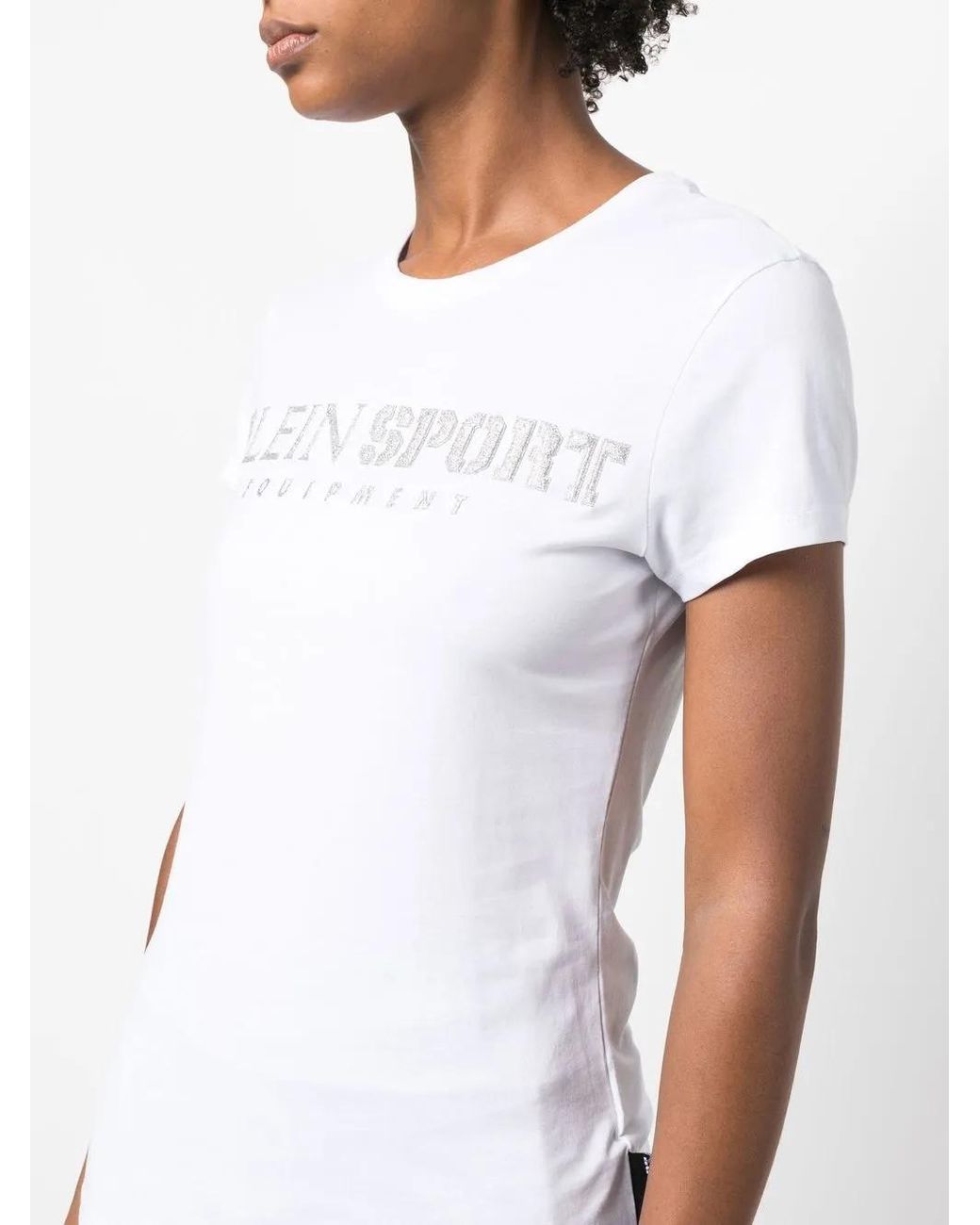 Philipp Plein White Logo-Print Short-Sleeve T-Shirt