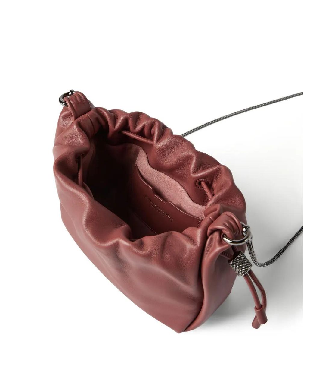 Borsa A Secchiello Mellow Mini di Brunello Cucinelli in Brown