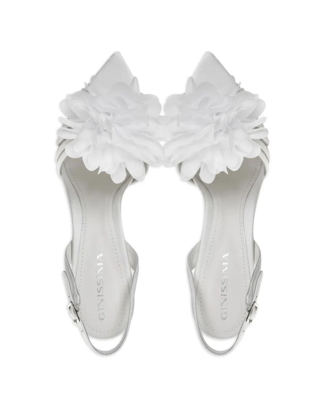 Ginissima White Julia Heeled Sandals