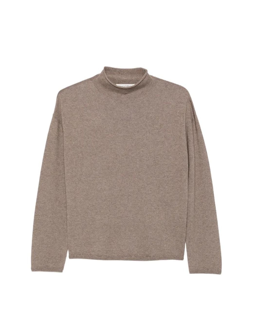 Marc O' Polo Brown High-Neck Drop-Shoulder Sweater