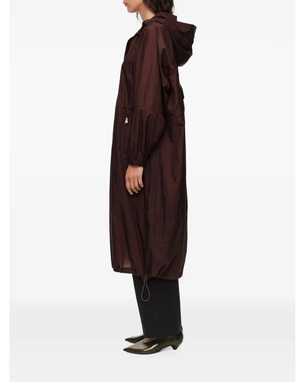 Bimba Y Lola Red Chocolate Fluid Trench Coat