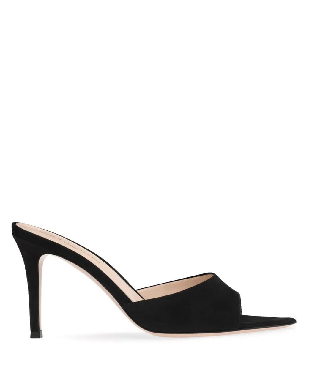 Gianvito Rossi Black 85Mm Elle Suede Sandals