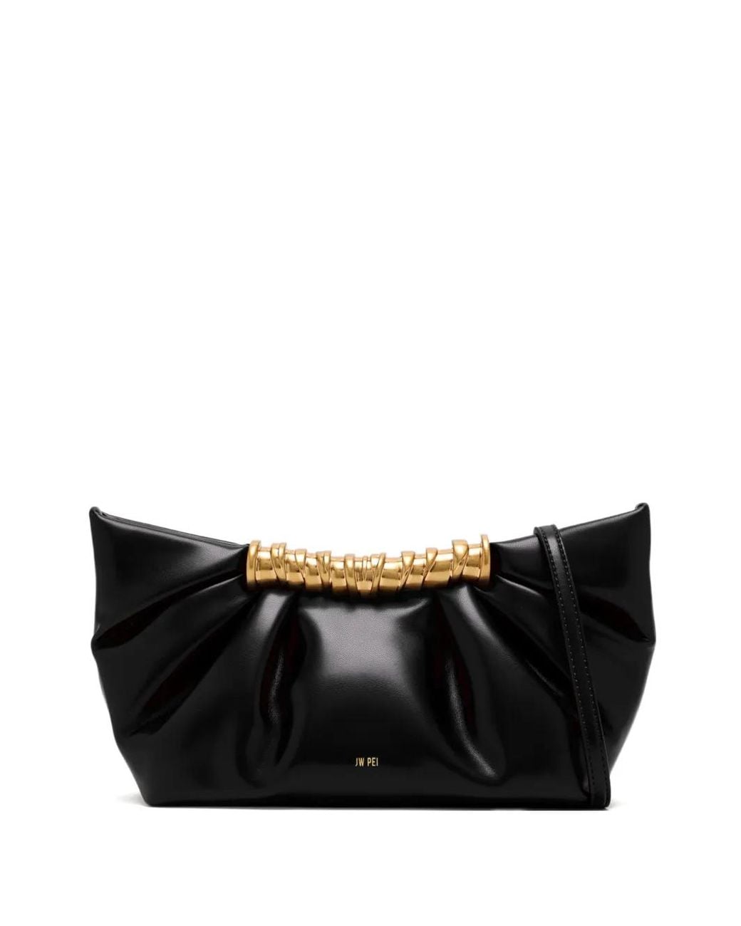 JW PEI Black Leia Pleated Clutch