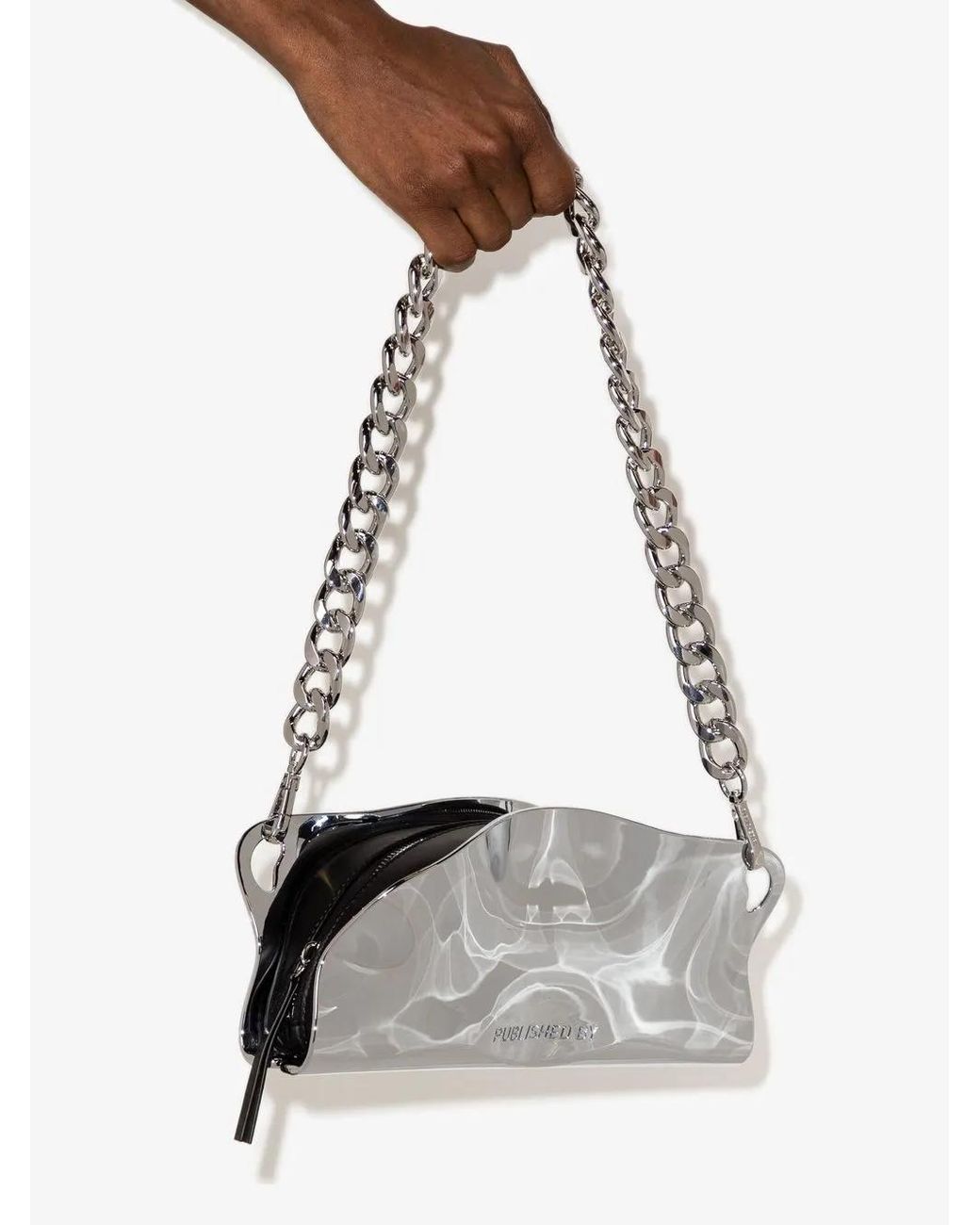PUBLISHED BY White Mayzie Chrome Shoulder Bag