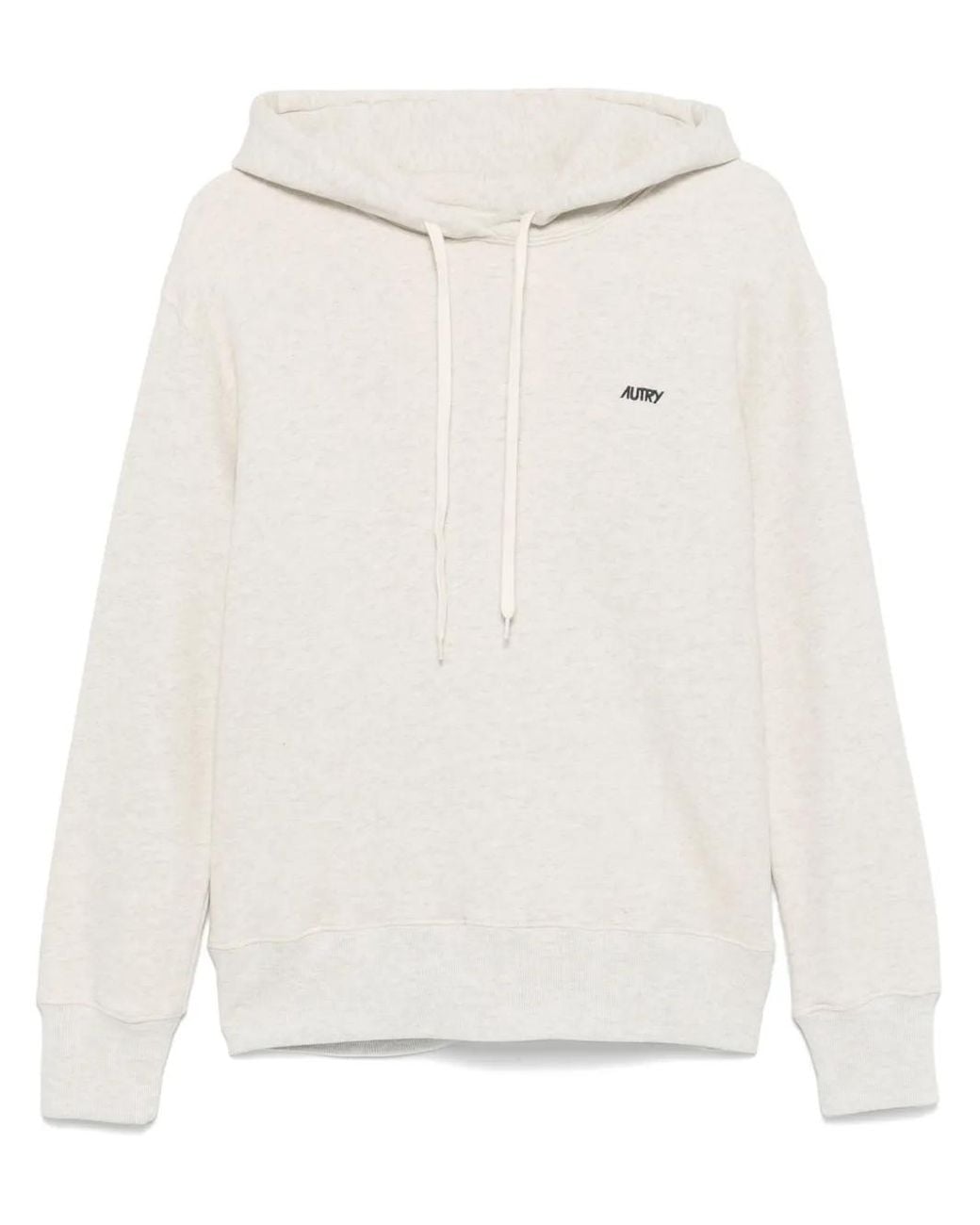 Autry White Logo-Embroidered Hoodie