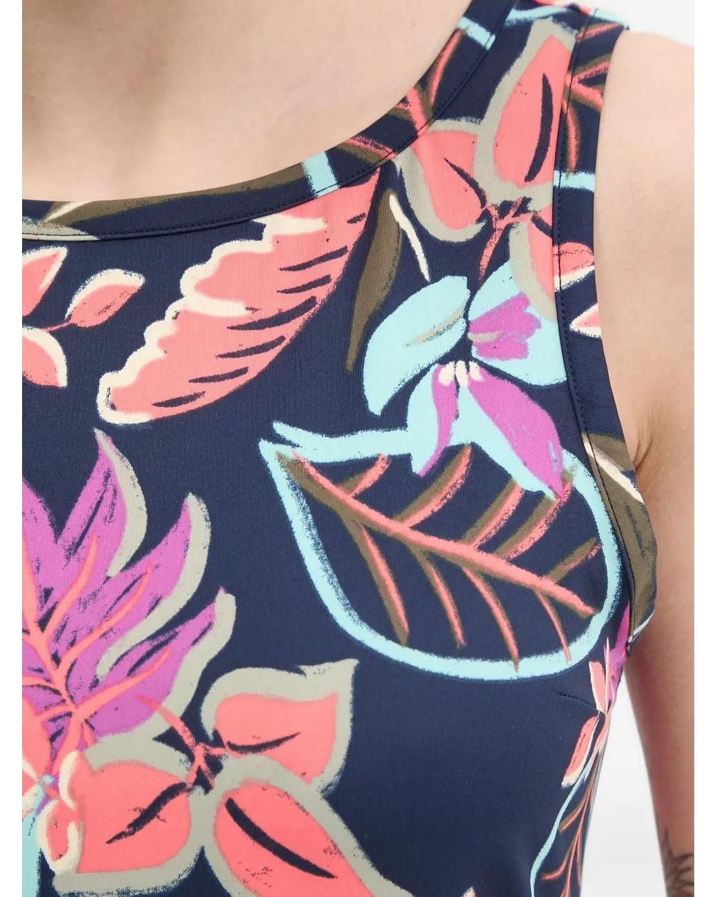Columbia White Floral-Print Mini Dress