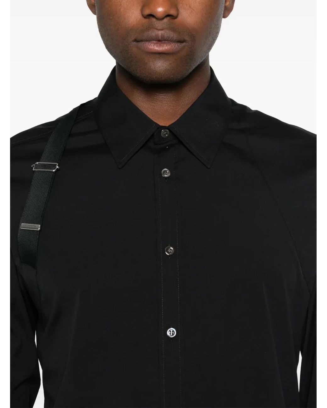 McQueen Popeline Overhemd in het Black voor heren
