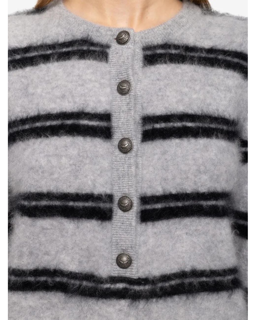 Zadig & Voltaire Gray Mandala Jumper 100% Cashmere