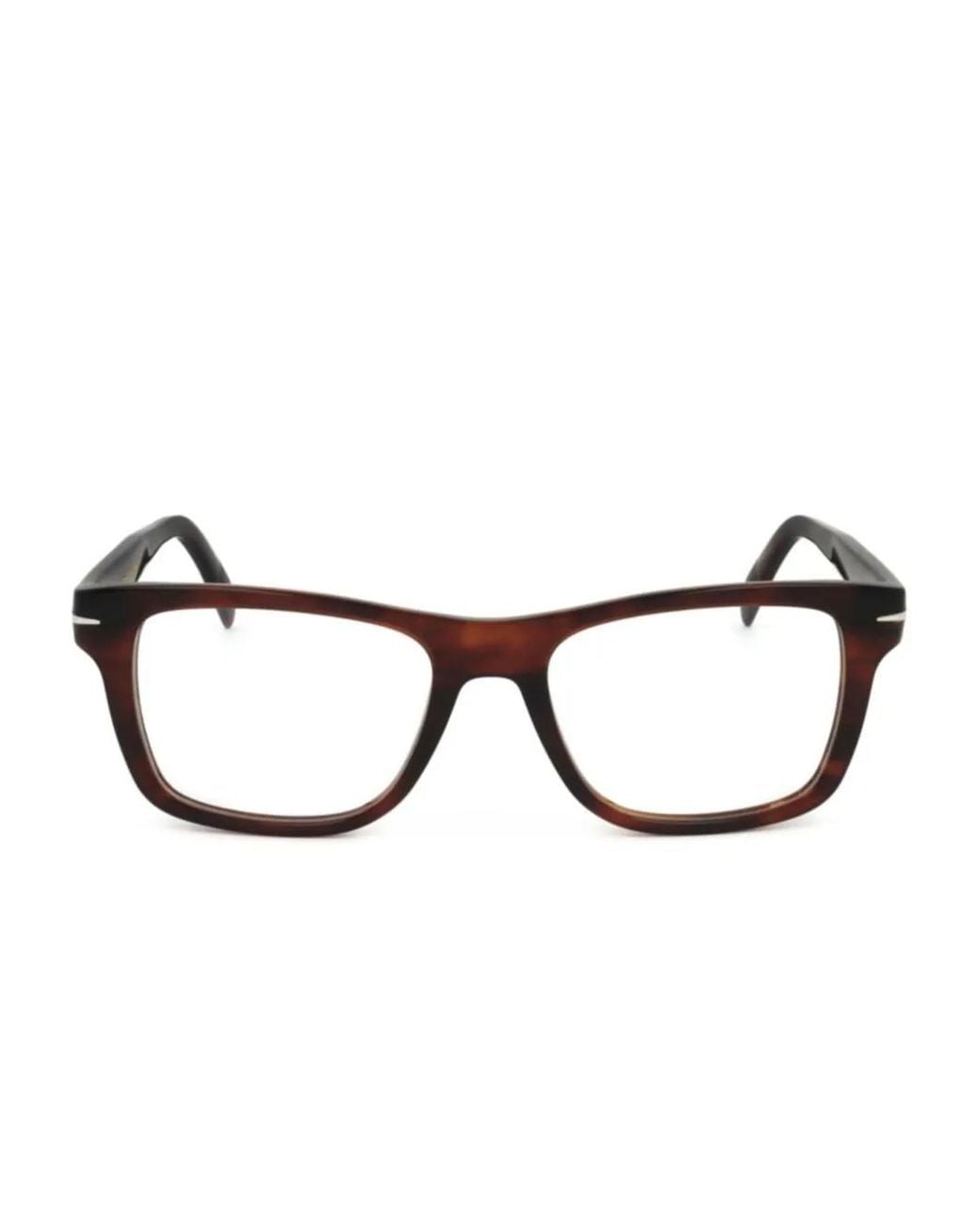David Beckham Brille Mit Eckigem Gestell in Brown für Herren