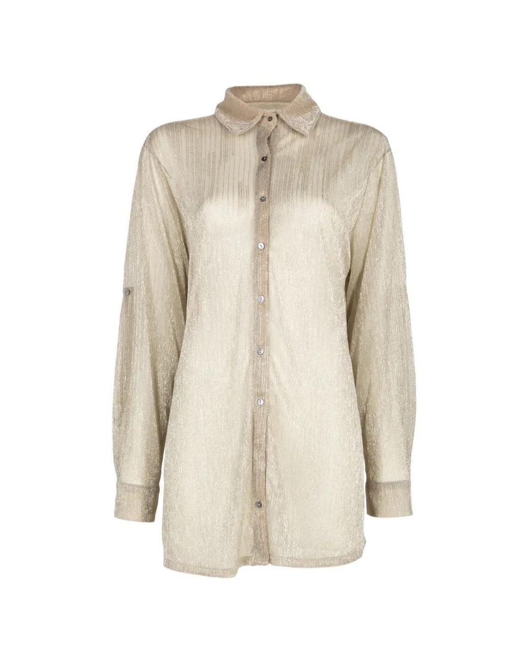 Palmacea Natural Nuna Metallic-Thread Shirt