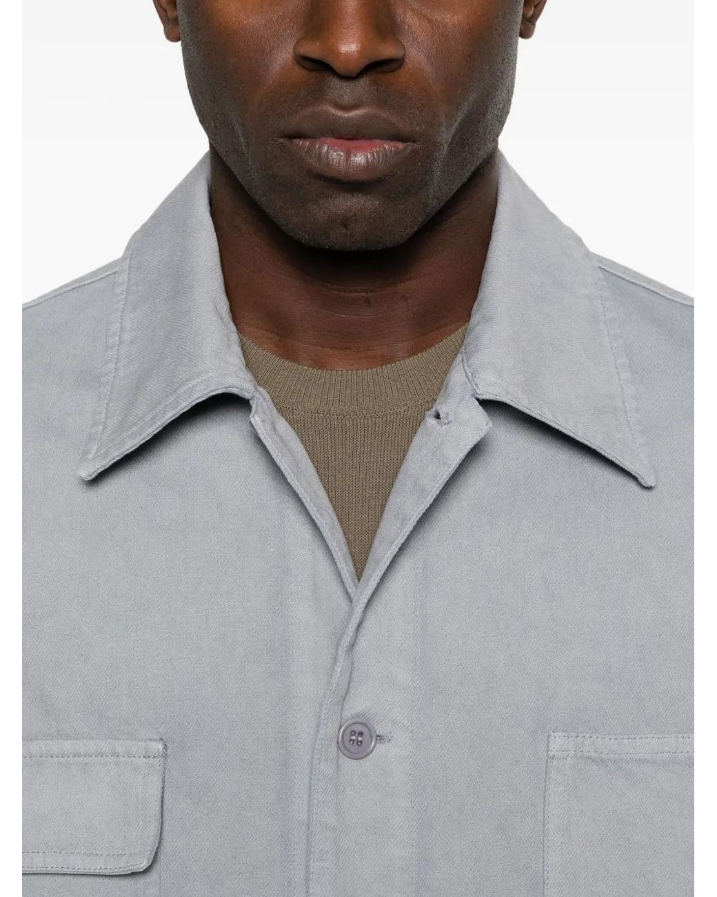 A.P.C. Gray Loose-Fit Overshirt for men