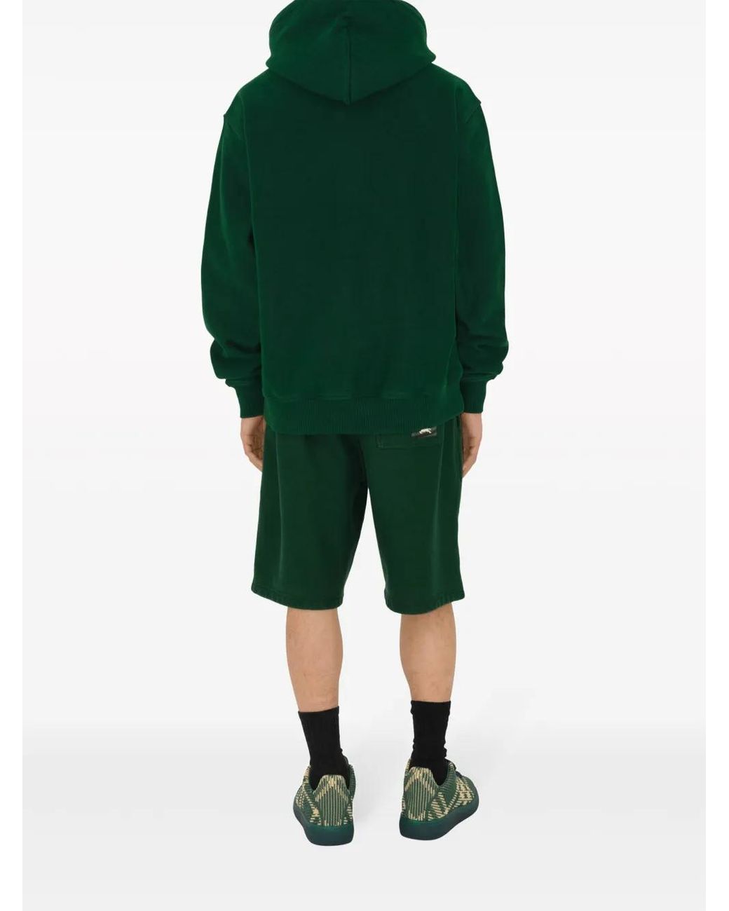 Burberry Green Cotton Elasticated Shorts for men