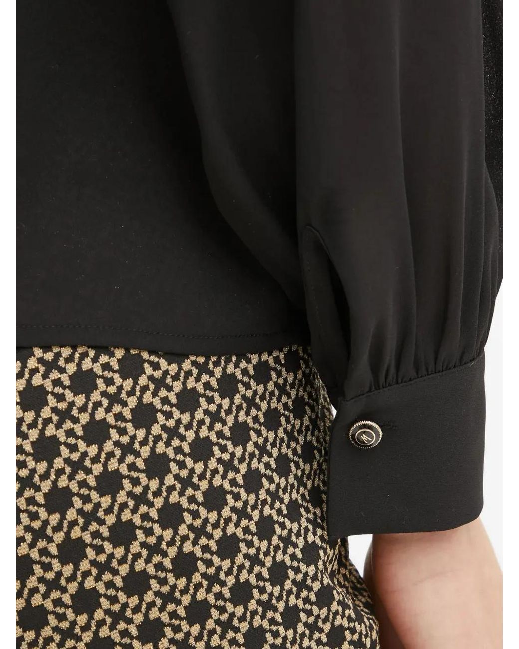 Guess Black V-Neck Blouse