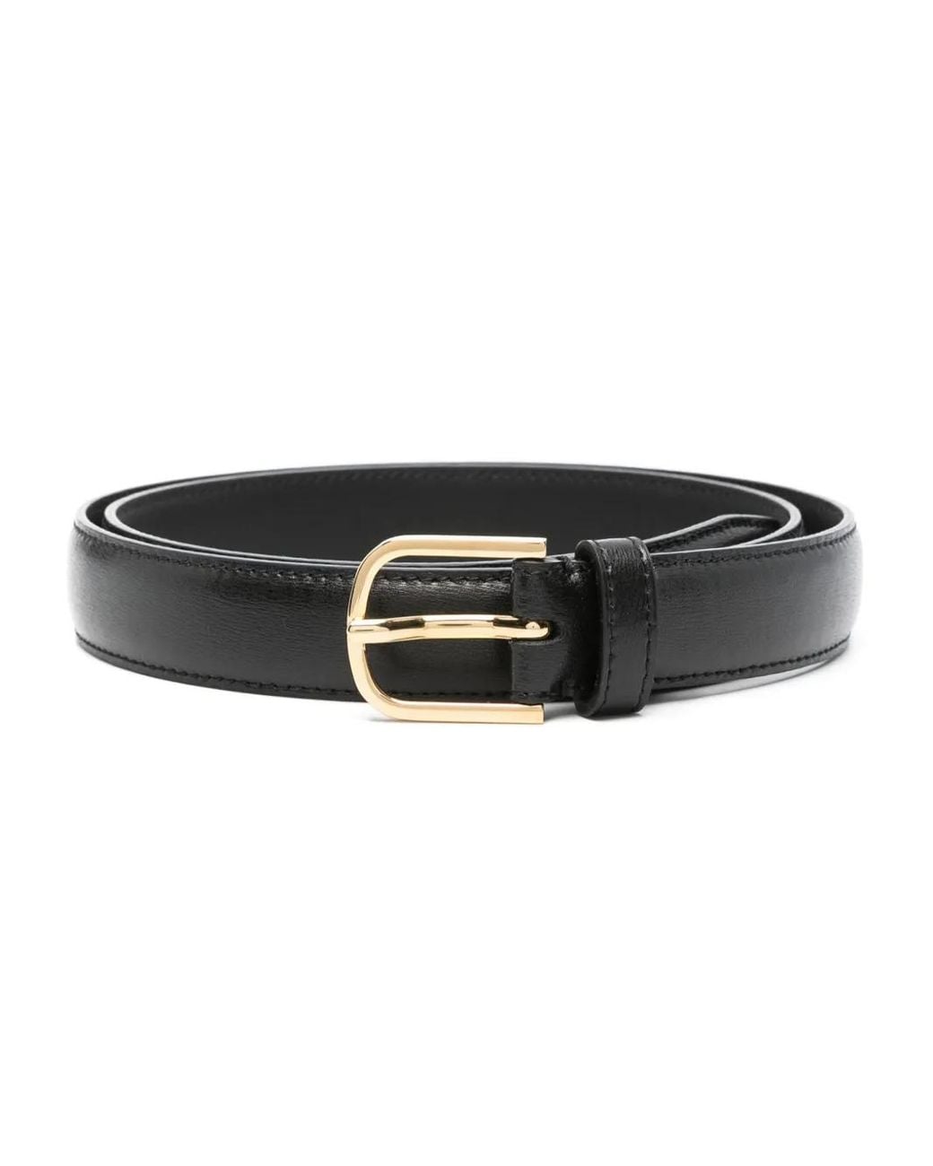 Totême Black Supple Leather Belt