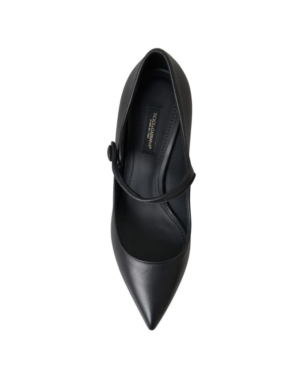 Dolce & Gabbana Black Mary Jane Leather Pumps