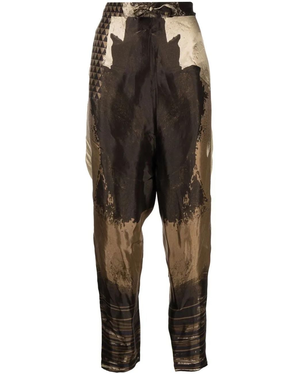 Masnada Black Graphic-Print Trousers