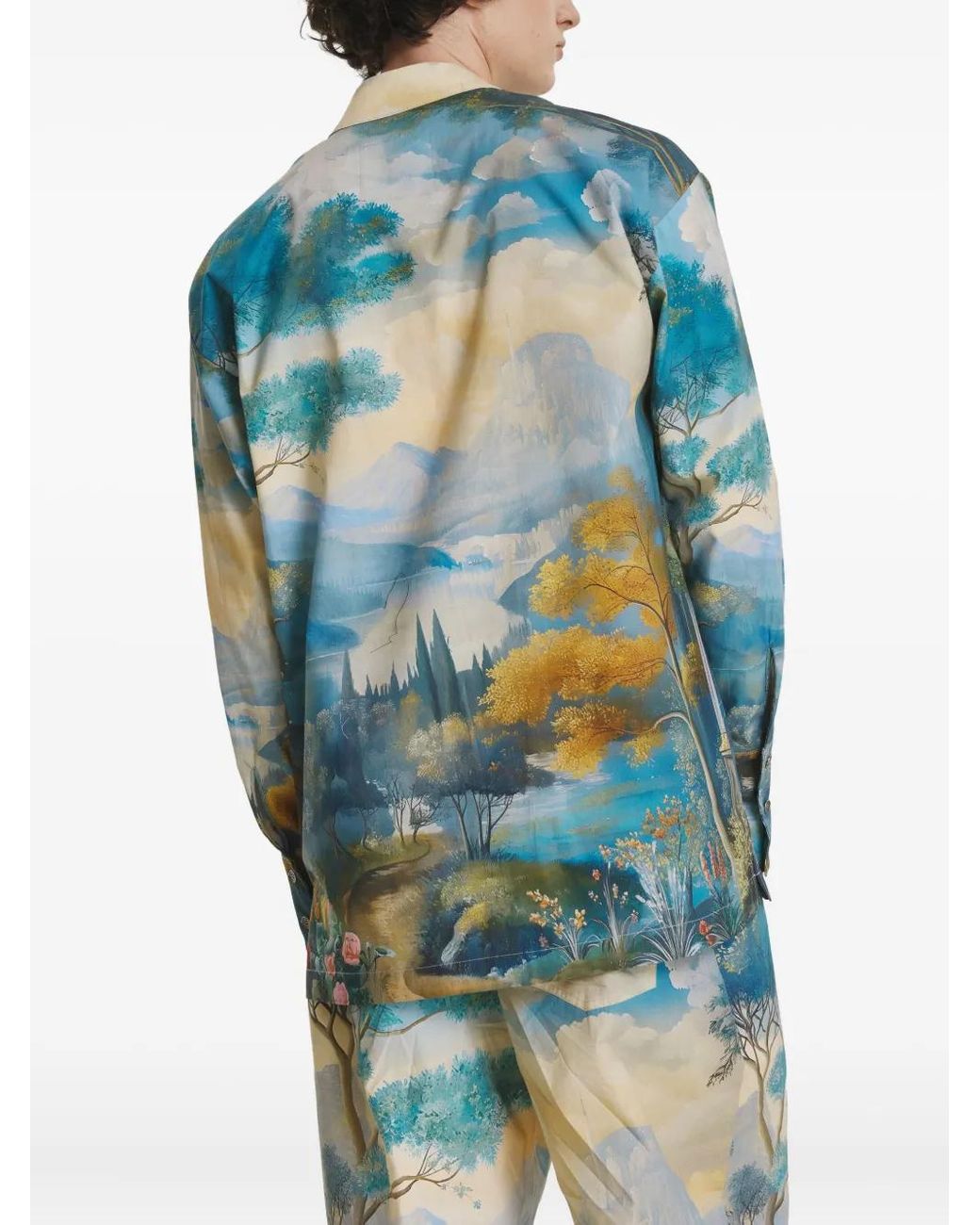 IRINA VOINEA Blue Temperance Shirt for men