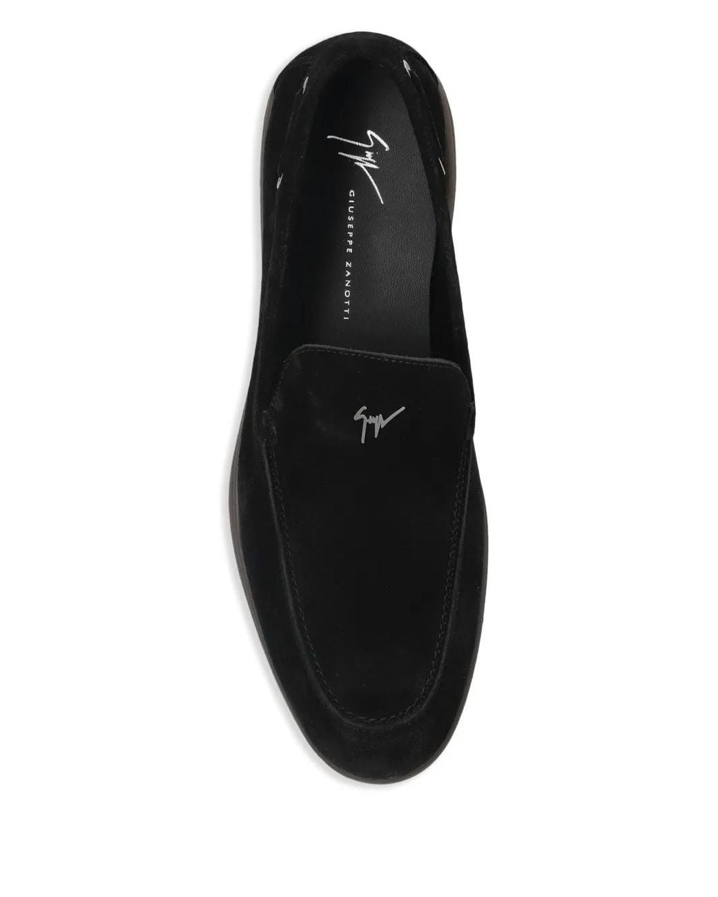 Giuseppe Zanotti Black Suede Loafers for men