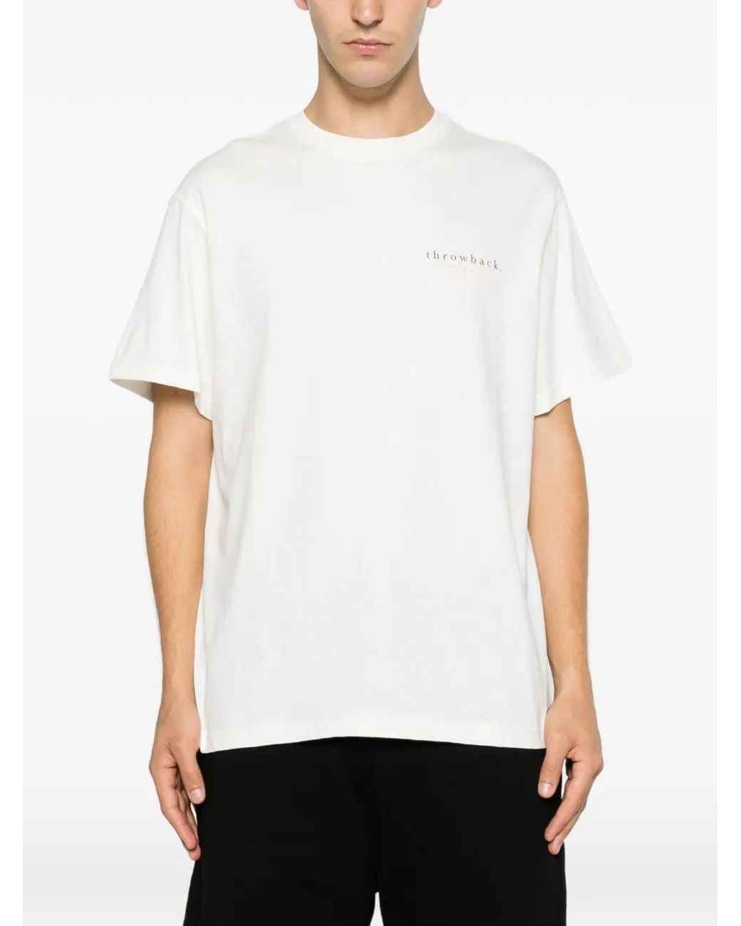 Throwback. T-Shirt Met Logoprint in het White