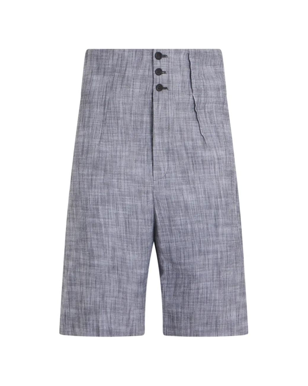 Philosophy Di Lorenzo Serafini Blue Button-Fastening Shorts