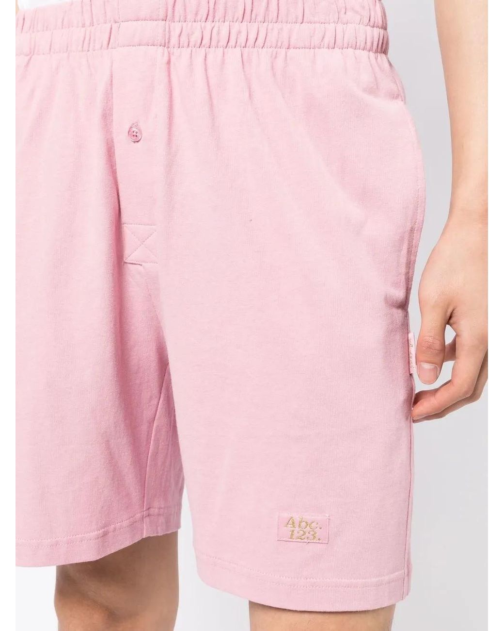 Advisory Board Crystals Pink Logo Print Lounge Shorts for men