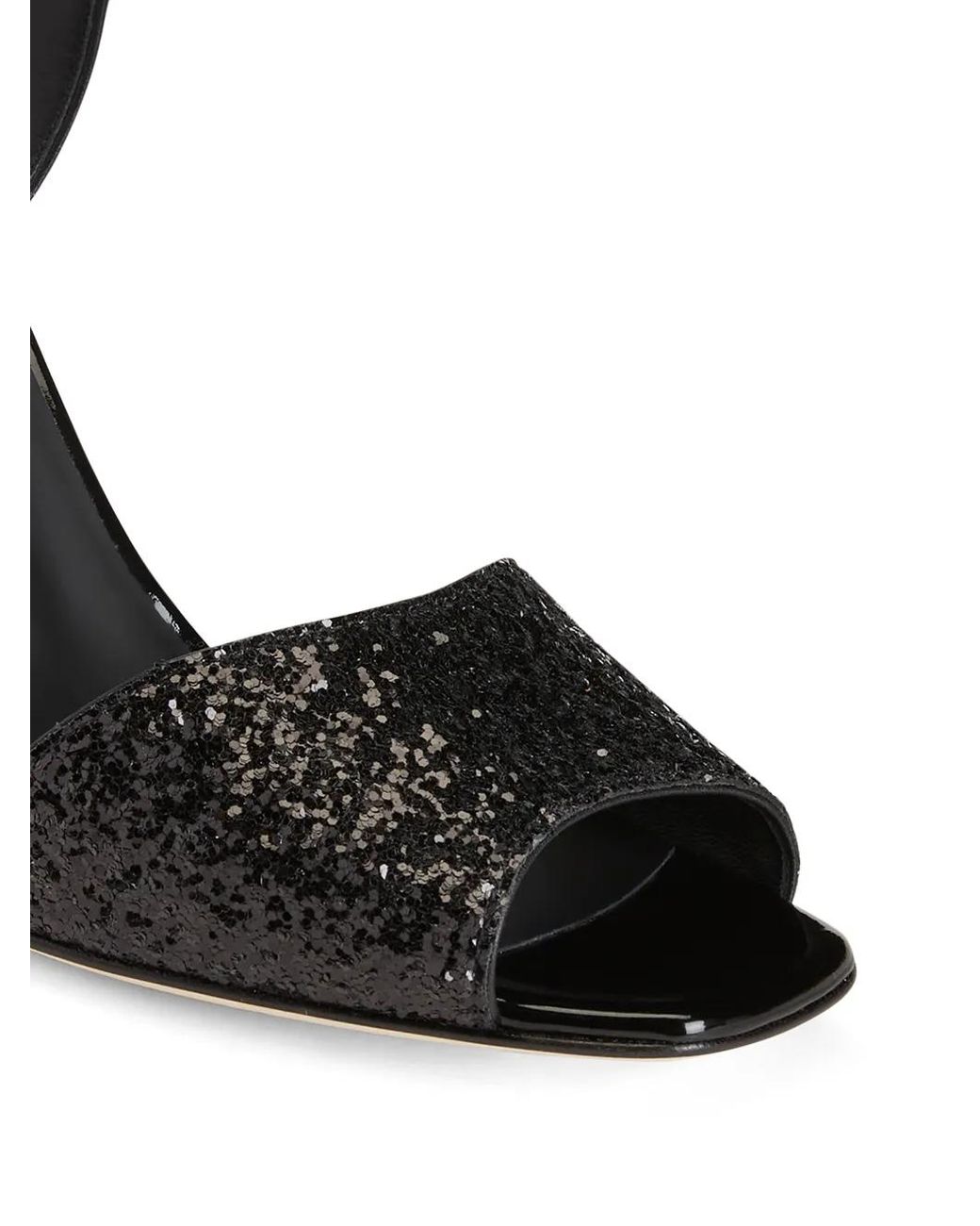 Giuseppe Zanotti Black Emmanuelle 80Mm Glitter Sandals