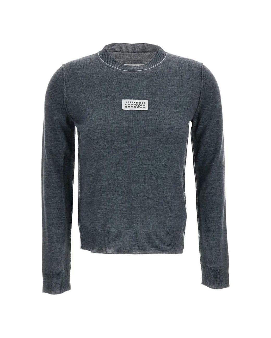 MM6 by Maison Margiela Blue Pull À Patch Logo