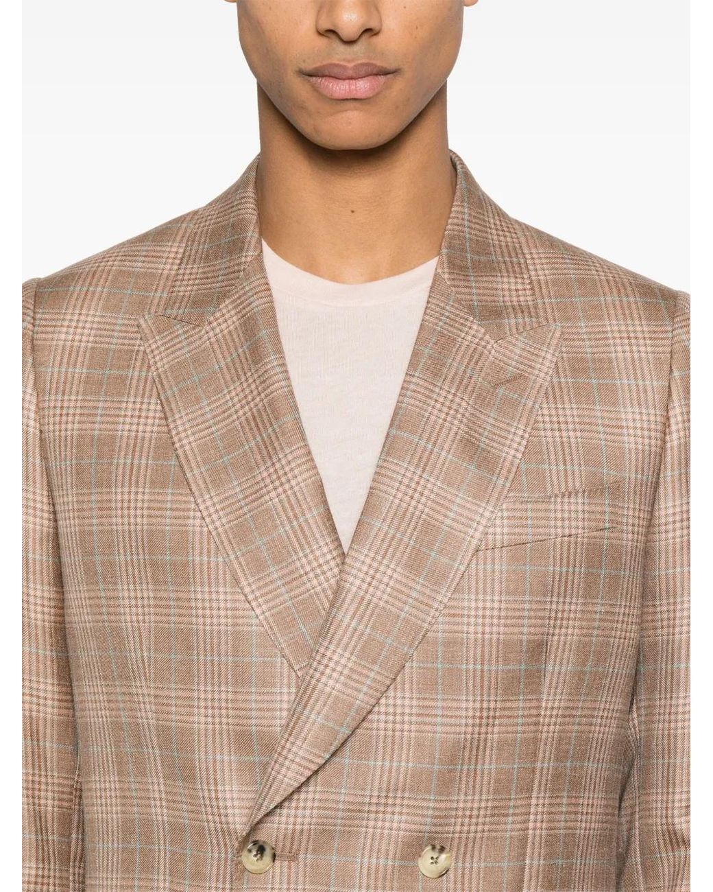 Paul Smith Geruite Blazer in het Natural voor heren