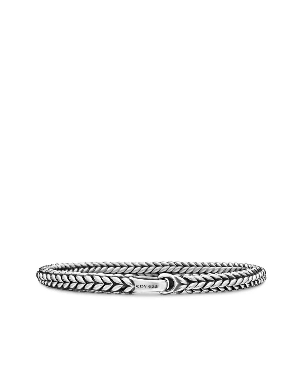David Yurman White Sterling Chevron Bracelet (6Mm) for men