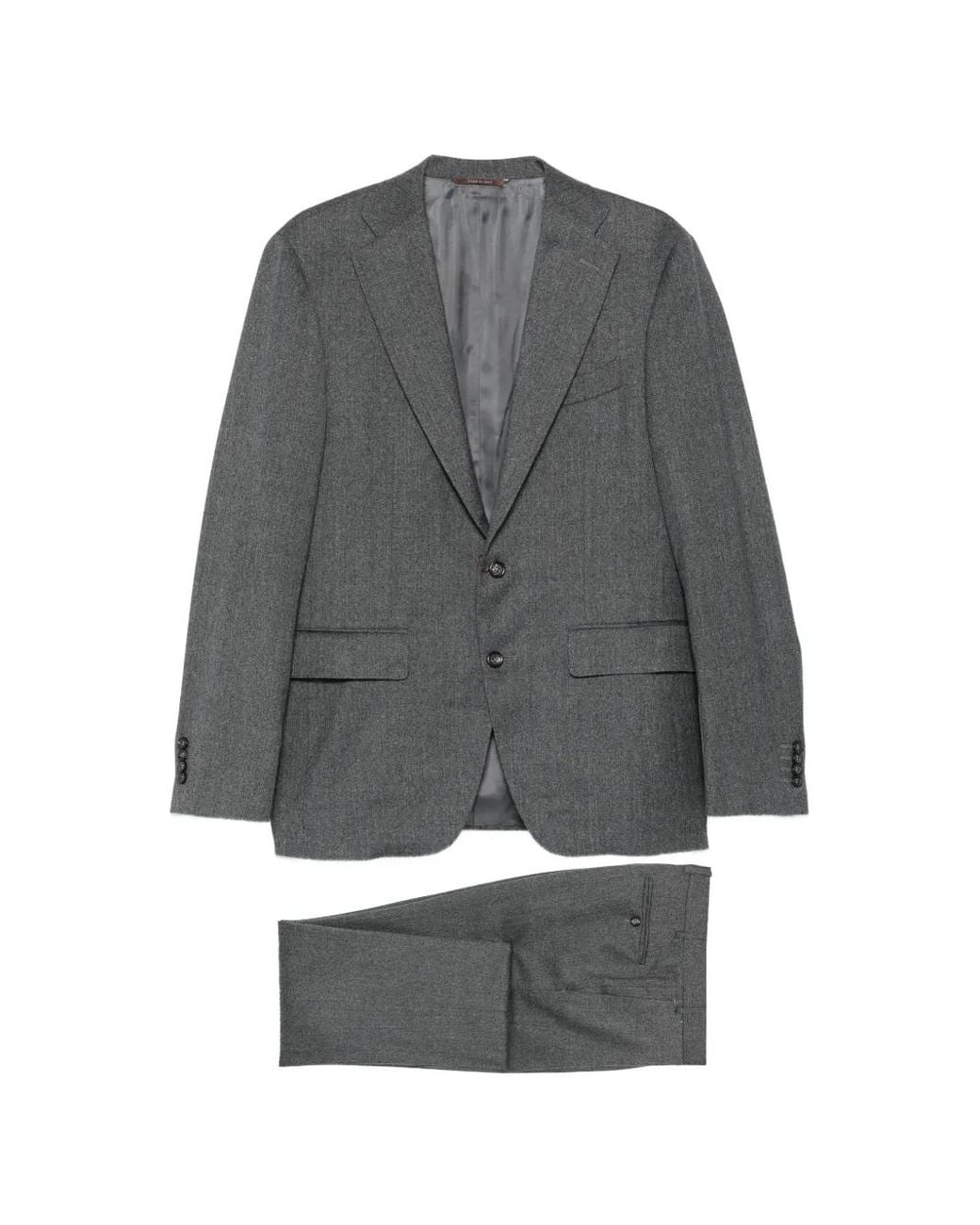 Canali Gray Single-Breasted Buttoned Suit for men