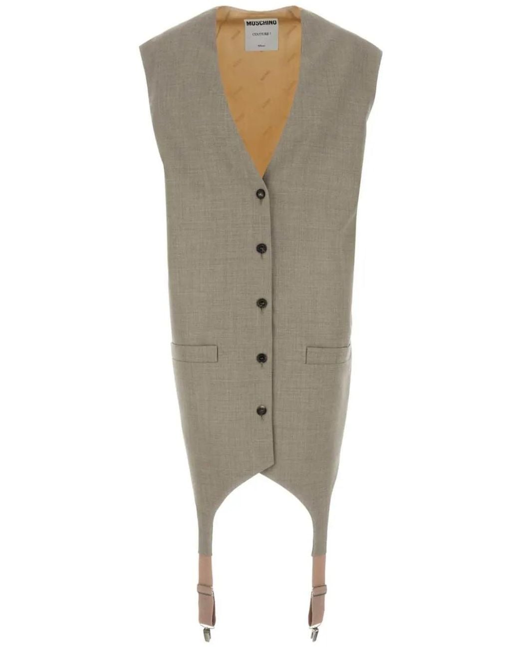 Moschino Green V-Neck Waistcoat